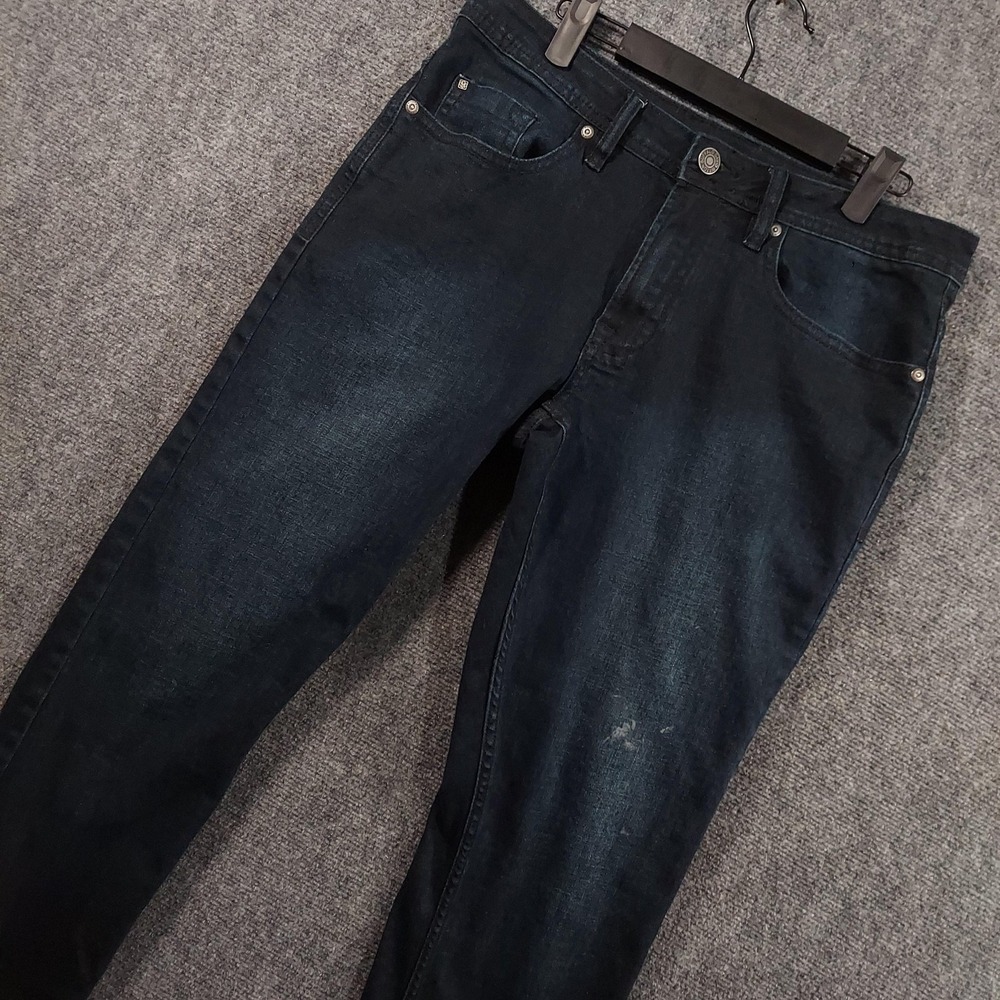 Buffalo David Bitton Jackson Straight Stretch Jeans Mens Fits 32x29‎ Blue Dark
